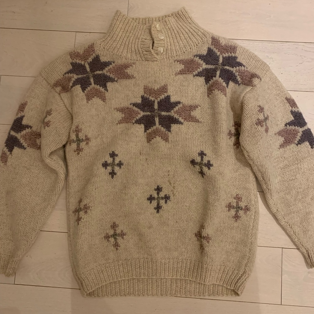 Vintage starry wool sweater